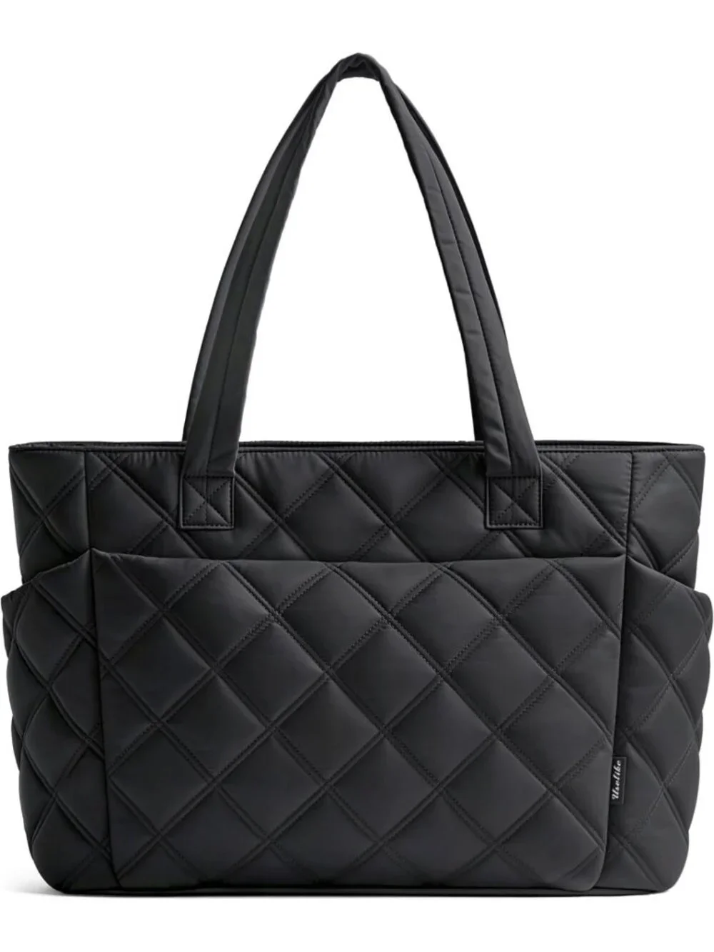 Lightweight Quilted Tote Bag for Women, Puffer Work Bag with Compartments